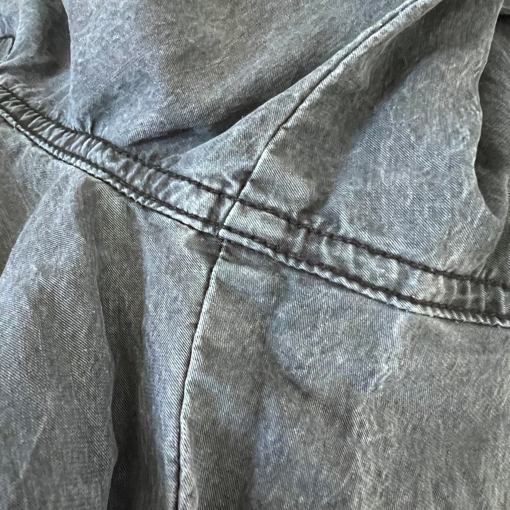 Free People Sylvie Barrel Pants Women's Size XS Gray Mid-Rise Relaxed Crinkly - Picture 7 of 11